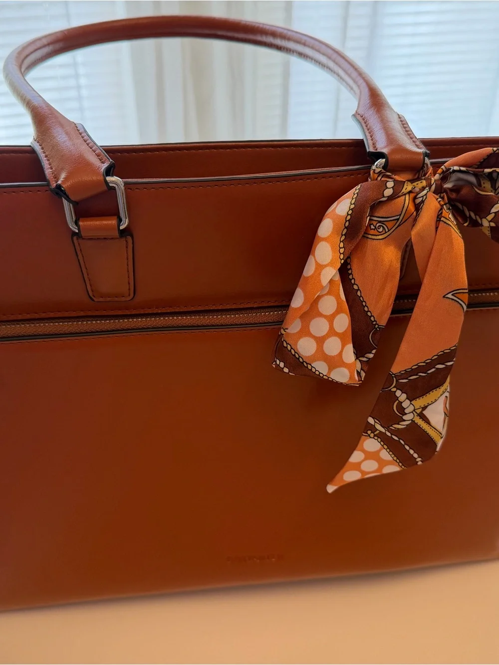 BOSTANTEN Cognac Leather Laptop Tote | Work Bag | Business Satchel